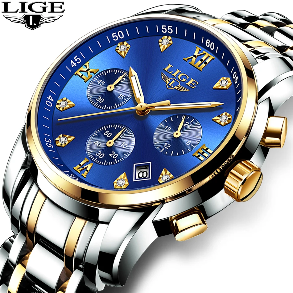 LIGE кварцевые часы мужские модные Montre Homme Топ Бренд роскошные жизнь
