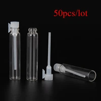 50 pcs lot 1 ml 2ml can be filled with glass perfume bottle empty bottle deodorized bottle empty bottle perfume trial bottle