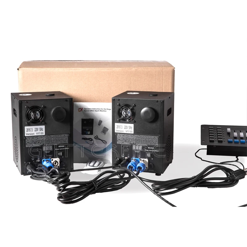 600 Вт DMX контроль сцены титановый сплав холодный Искрящийся фонтан свадьба машина