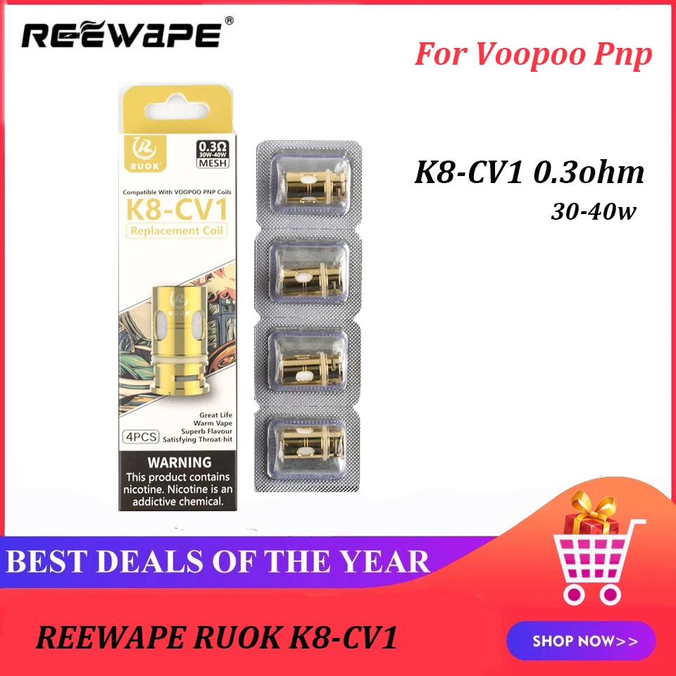 Катушка REEWAPE RUOK для VOOPOO PNP 22 POD TANK / Drag MAX/ X Sinci Vinci VINIC R/ ARGUS GT|Аксессуары батарей| |