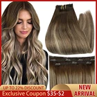 Полный блеск 50 грамм волосы для наращивания на заколках человеческие волосы 50 г 3 шт 100% настоящие Remy человеческие волосы для наращивания Омбре блонд цветные шпильки