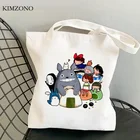 Сумка для покупок Totoro, хлопковый перерабатываемый мешок, джутовая многоразовая Сумочка для покупок, сетчатая тканевая складная сумка для экobag