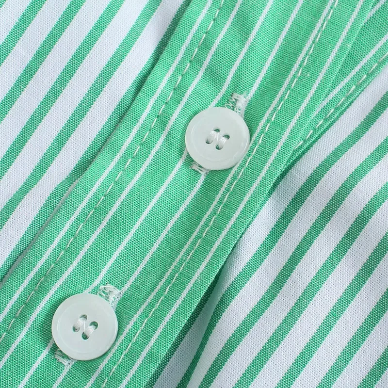 

2021 new split collar fashion design women's summer leisure short sleeve green plaid jacket T-shirt