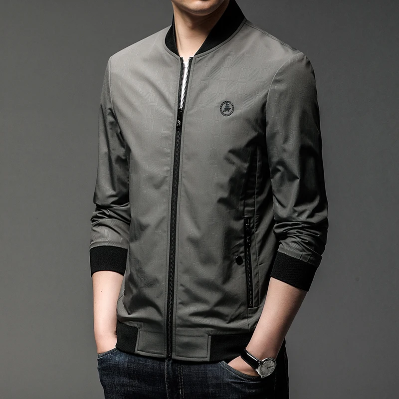 

Men's casual coat fashion brand spring and autumn new collar high end trend baseball suit men's jacket men's wear