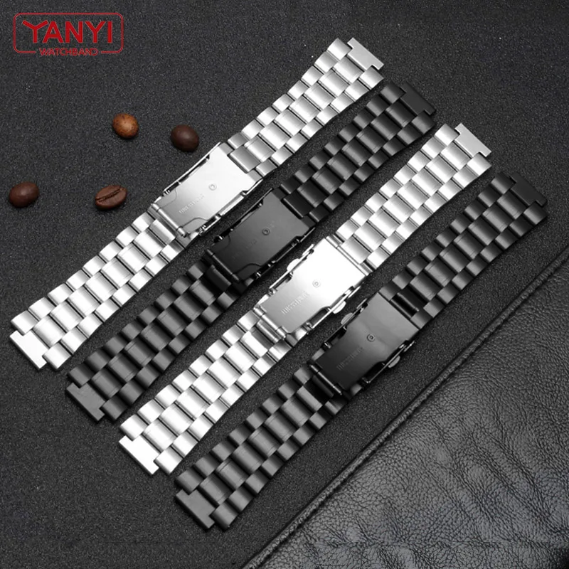 Solid Stainless Steel Watchband for timex T2N720 T2N721 T2N739 TW2R55500 watch strap men‘s Bracelet 24*16mm watch band metal