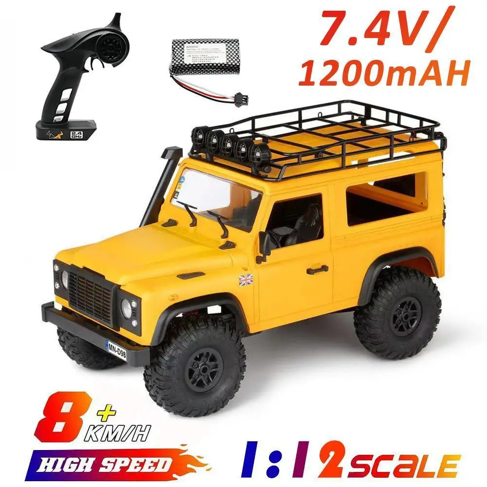 

1/12 большой Радиоуправляемый автомобиль MN98 2,4G 4WD Радиоуправляемый грузовик багги внедорожник бигфуд автомобили защитник с наклейками огни ...