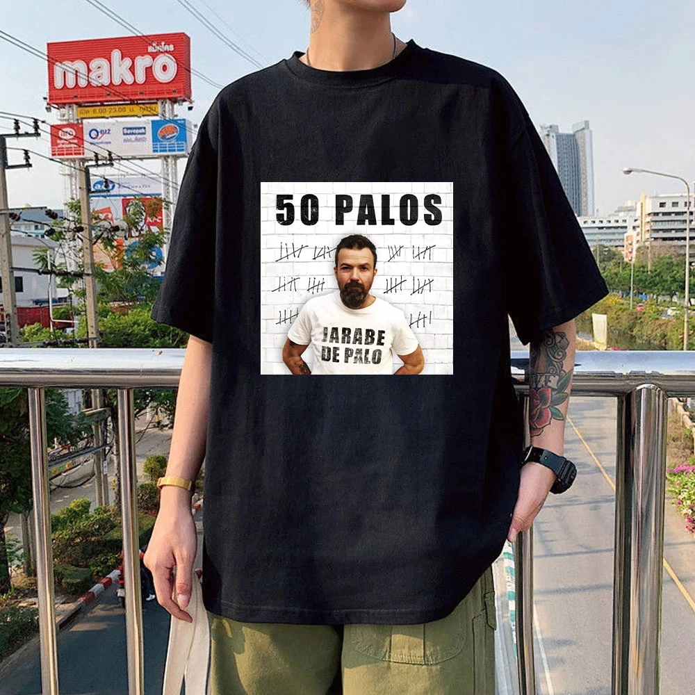 

Jarabe De Palo Pau Dones printing t shirt top 100% cotton singer cover graphic tshirt gothic punk oversized women/men's T-Shirts