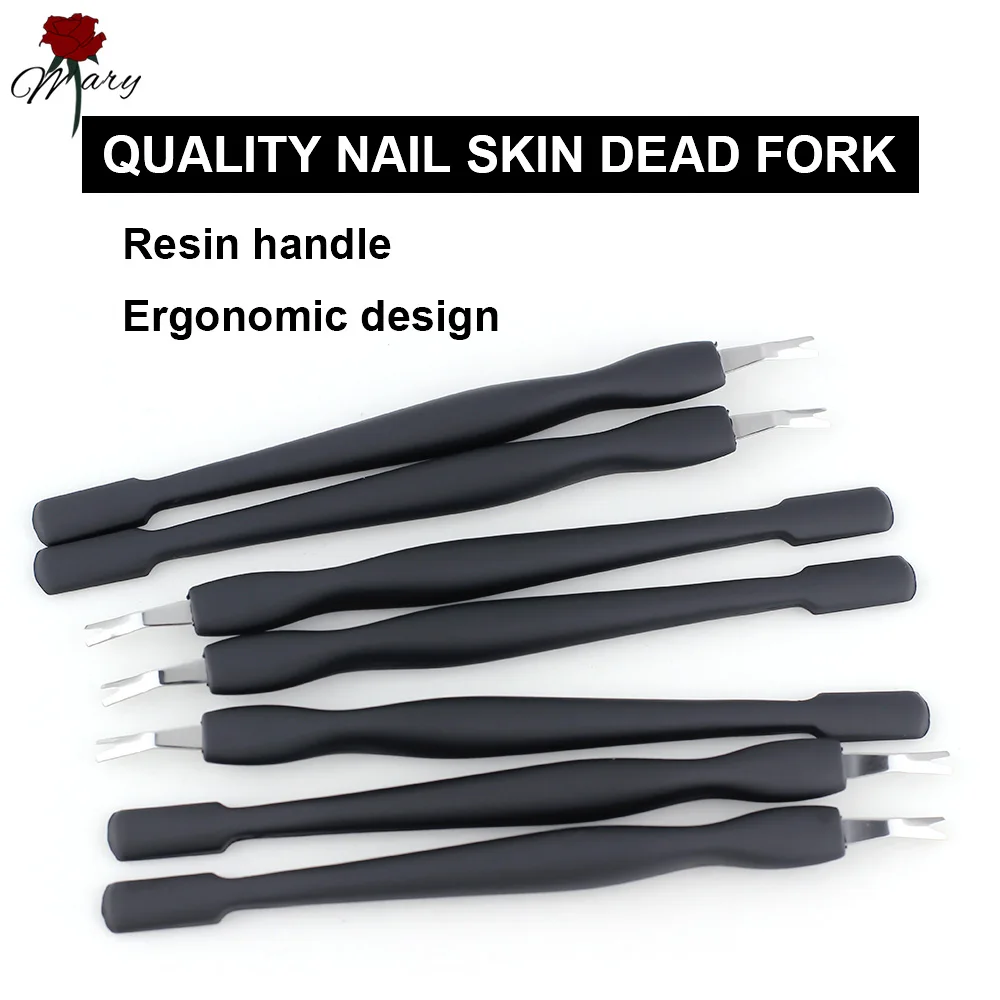 

Rosemary Stainless Steel Cuticle Pusher Nail Art Fork Manicure Tool For Trim Dead Skin Nipper Pusher Trimmer Cuticle Remover