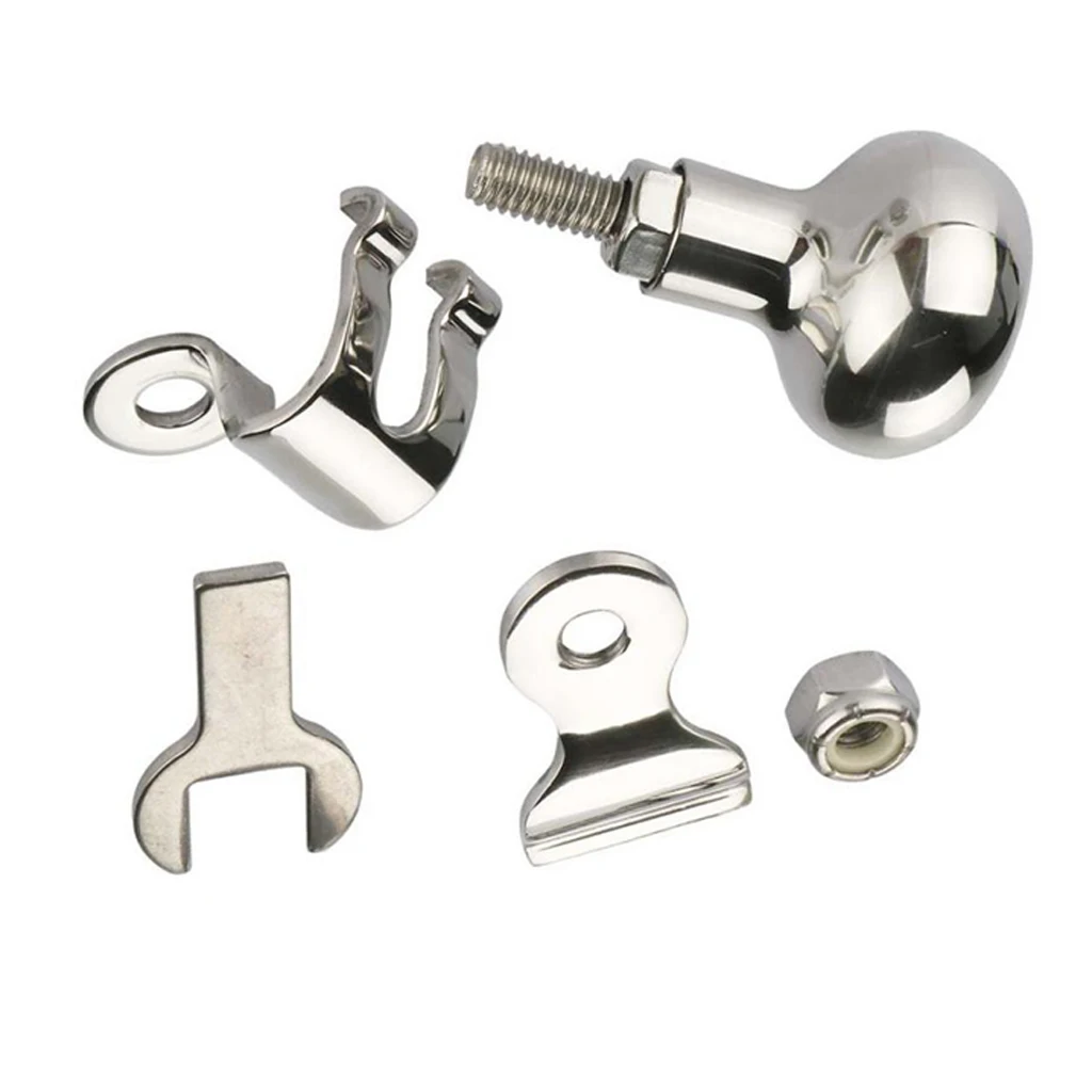 

Boat Steering Wheel Maneuvering Knob Spinner Handle - Stainless Steel (Silver)