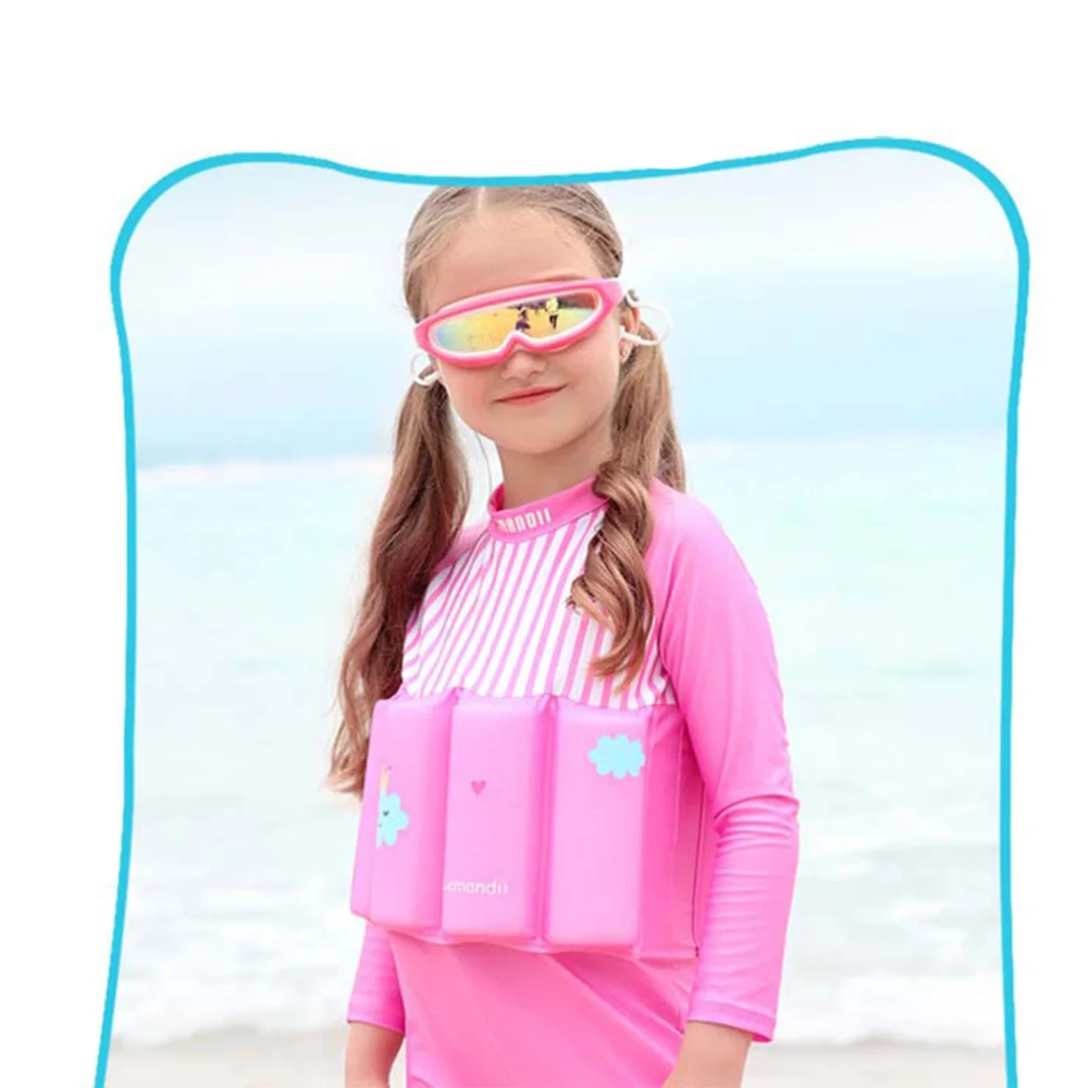 1pc Children Buoyant Swimsuits One-piece Swimsuit Sun Protection Swimming Clothes Swimwear Float for Kids Learn Swimmin | Спорт и