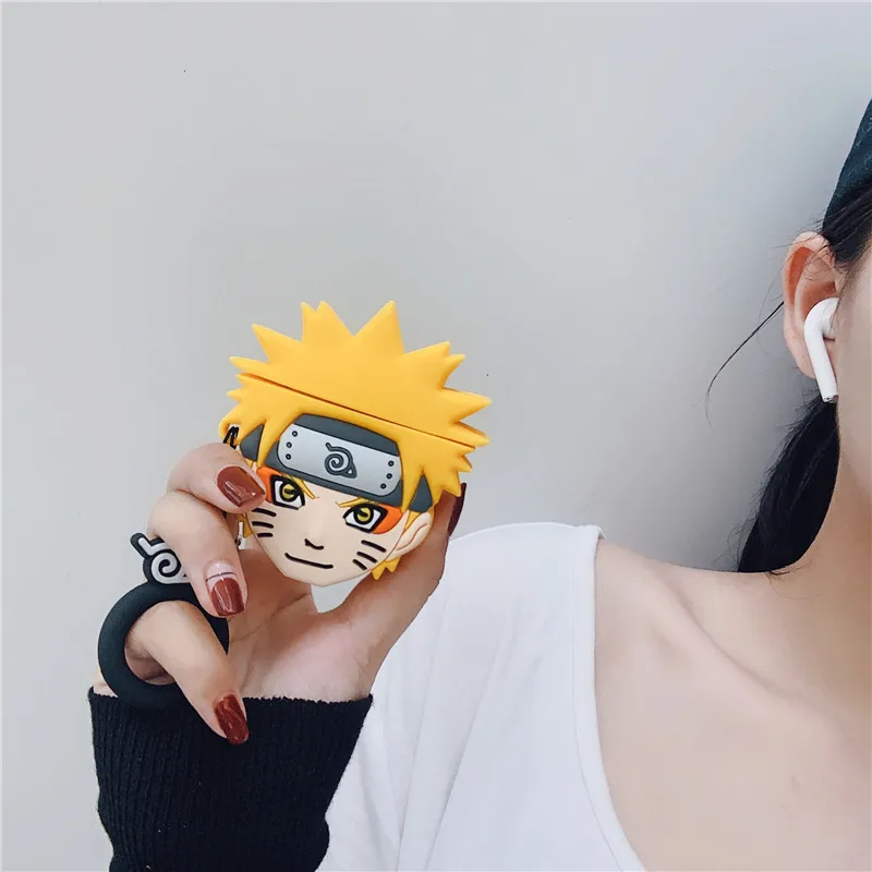 

For AirPod 2 1 Case 3D Japanese uzumaki Naruto Cartoon Soft Silicone Earphone Cases For Apple Airpods Case Cute Cover Funda MNL1