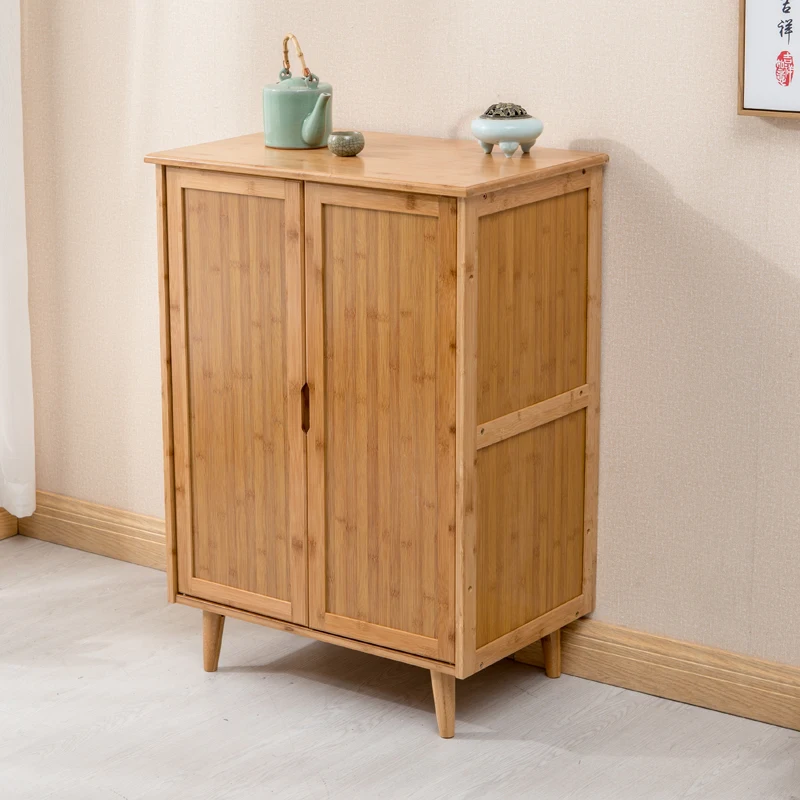 Шкафчики для сервантов Современные Простые бамбуковые шкафчики с высокими