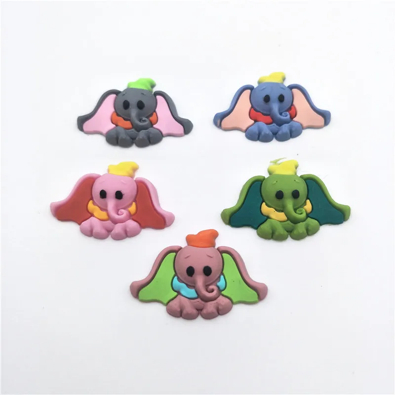 

50PCS 3*2cm Soft plastic Lovely Elephant Flatback Cabochon Scrapbook DIY Decor Home Figurine Embellishments