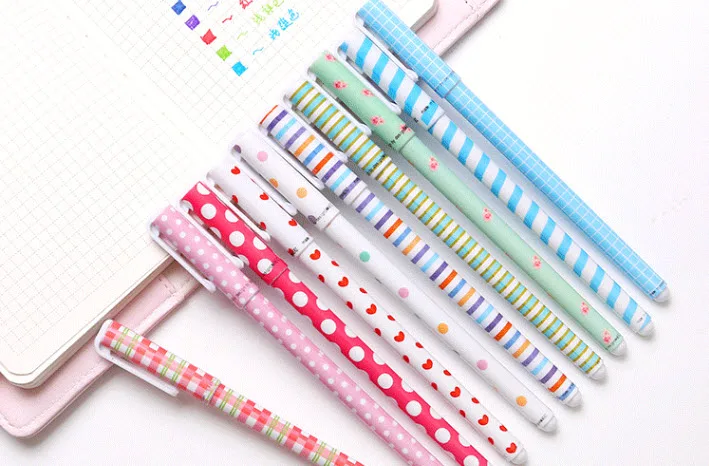 

Floral Boxed Neutral Pen Office Stationery Color Pen For Students Fresh Flower Style 10pcs/box Novelty Gift Color Pen