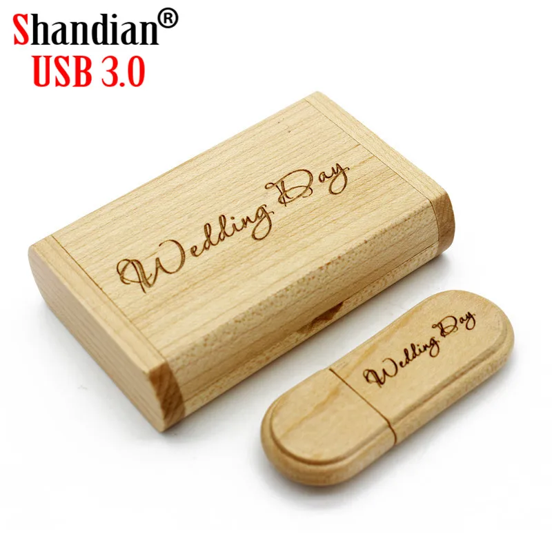 Флеш накопитель SHANDIAN USB 3 0 Wood usb + box 4 ГБ 8 16 32 64 флешка подарочная карта памяти u диск