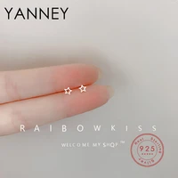 yanney silver color star five pointed star hollow stud earrings fashion women girls korean simple gift jewelry