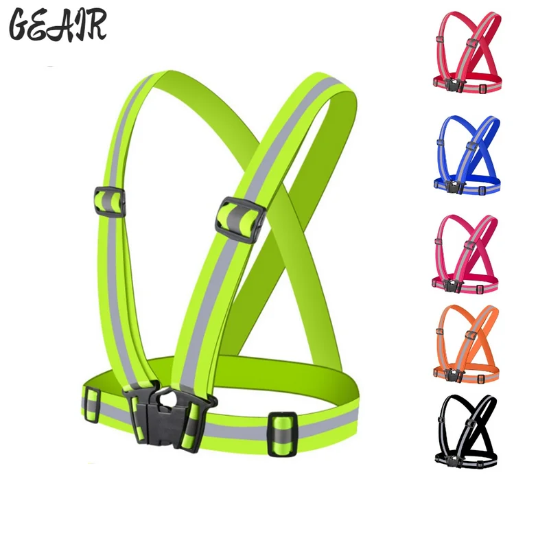 

Высокая эластичность эластичные ремни Сафет Для мужчин, топы с бретельками высокого светоотражающие жилеты Ночная езда защиты Костюмы S 5XL ...