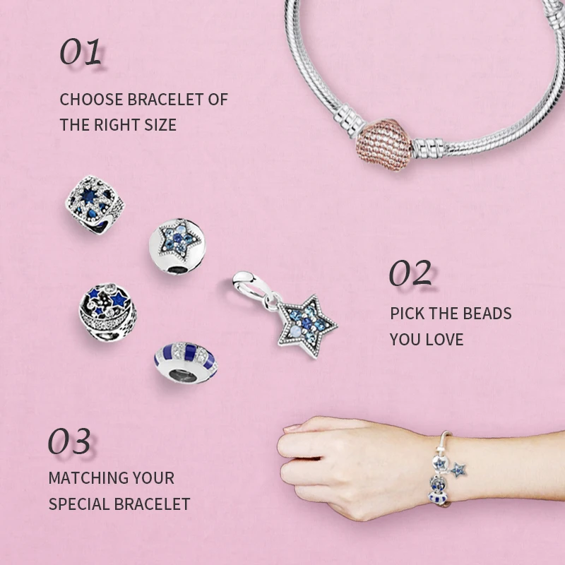 

MISSITA Romantic Clear Zircon Love Lock Charms fit Brand Bracelets Necklaces for Jewelry making Ladies Jewelry Accessories