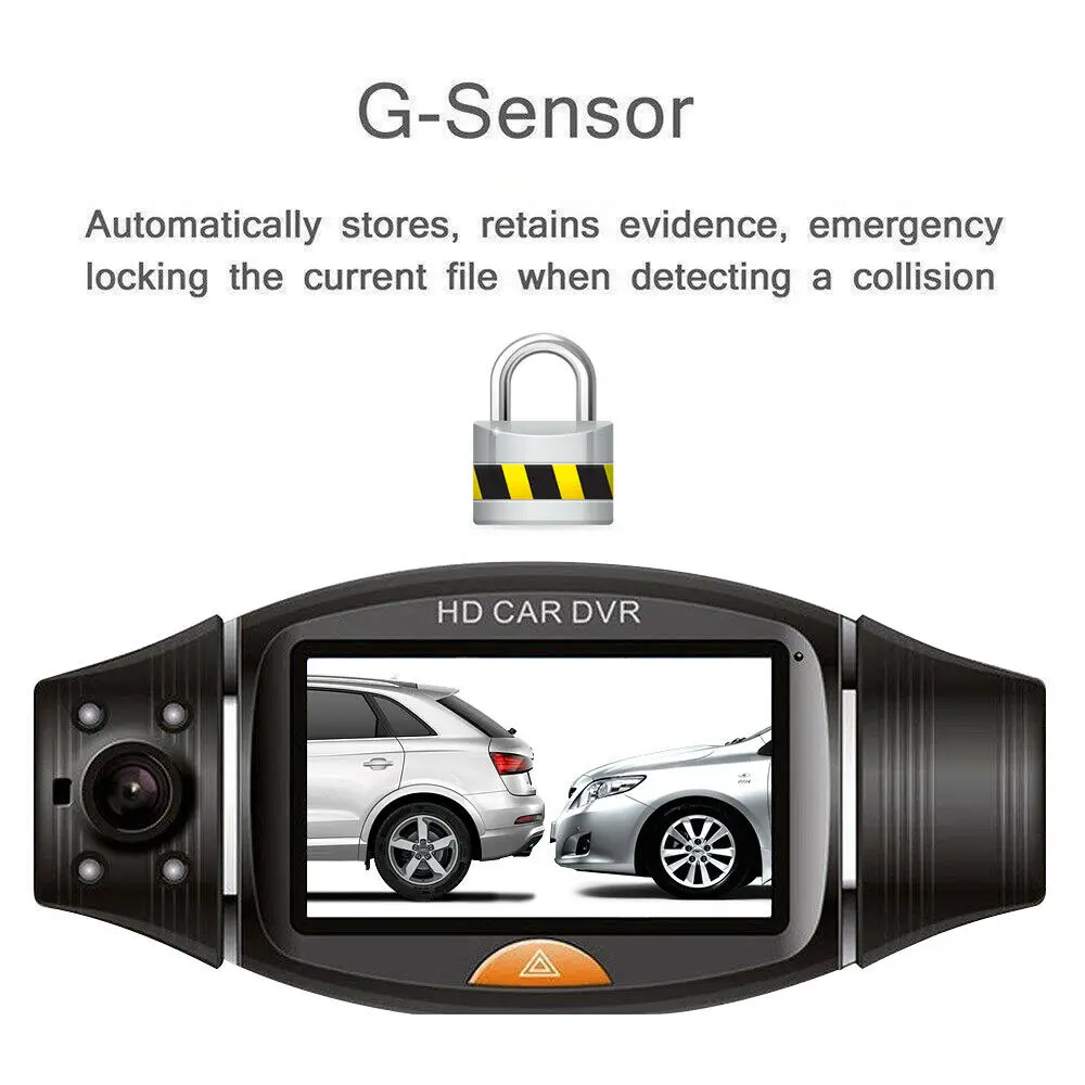 Видеорегистратор, gps, автомобильный видеорегистратор, видеокамера, 1080 P, HD, двойной объектив, 140 °, передняя камера заднего вида, ночное видение, видеорегистратор, новинка