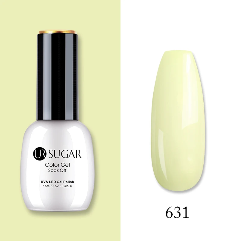 Ur Sugar, 15 мл, Цветной Гель-лак, гибридный лак для ногтей, для маникюра, УФ-светодиодный Полупостоянный гель для ногтей, впитывающий Гель-лак, базовое верхнее покрытие - Цвет: 631