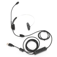 h1002 abs usb computer earphone service telephone operator headset communication headphone