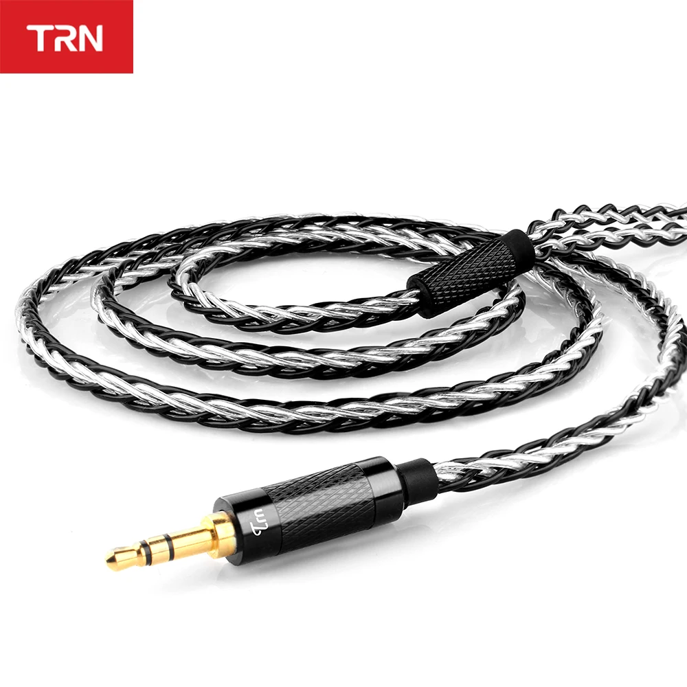 TRN MMCX/2Pin разъем 3 5/2 5 сбалансированный 8 ядерный медный посеребренный смешанный