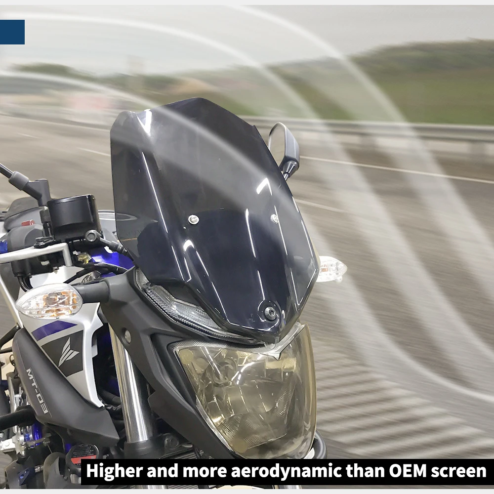 Лобовое стекло с двумя пузырьками для Yamaha MT 03 MT03 2016 2017 2018 2019 ветровые дефлекторы 16