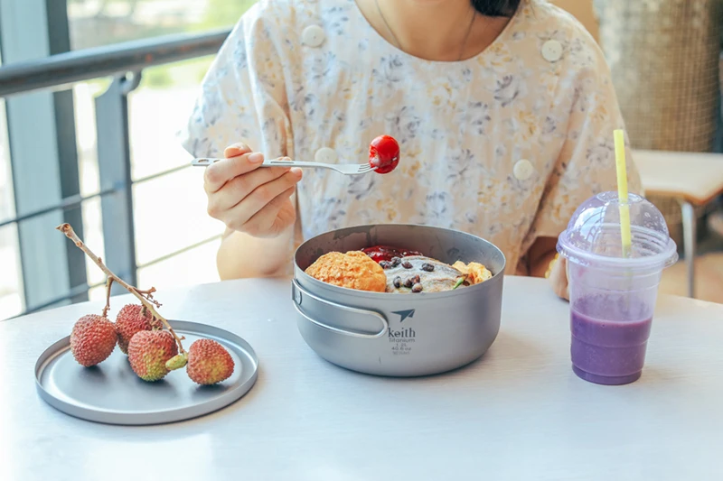 Кит титановый Ланч-бокс для взрослых с крышкой Microwavable титана Bento box герметичный контейнер для еды ланчбокс для пикника 1.2л