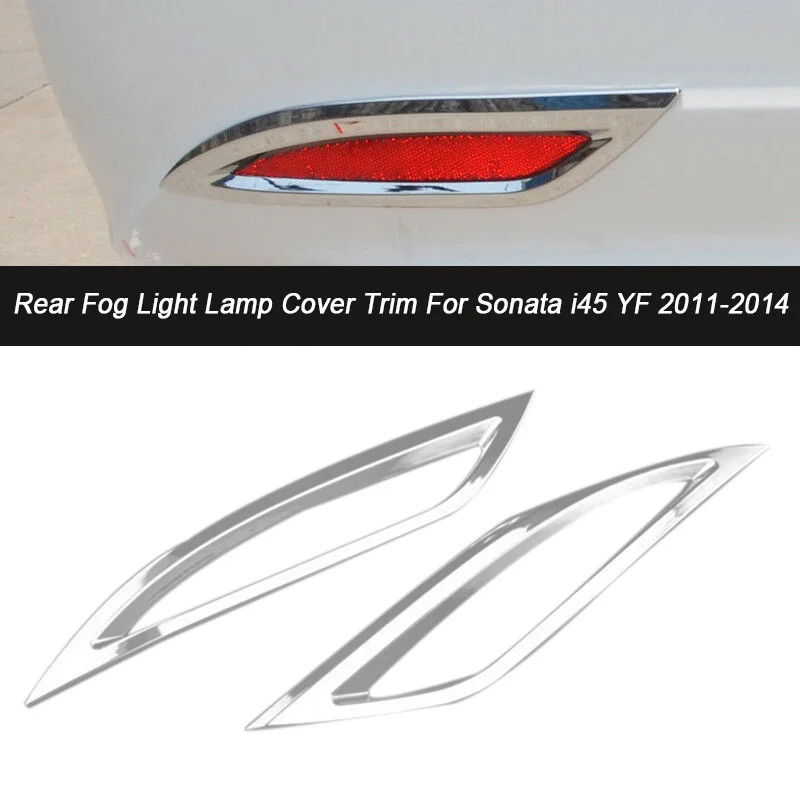

2Pcs for Hyundai Sonata I45 YF 2011-2014 Chrome Rear Bumper Fog Light Lamp Cover Trim Molding