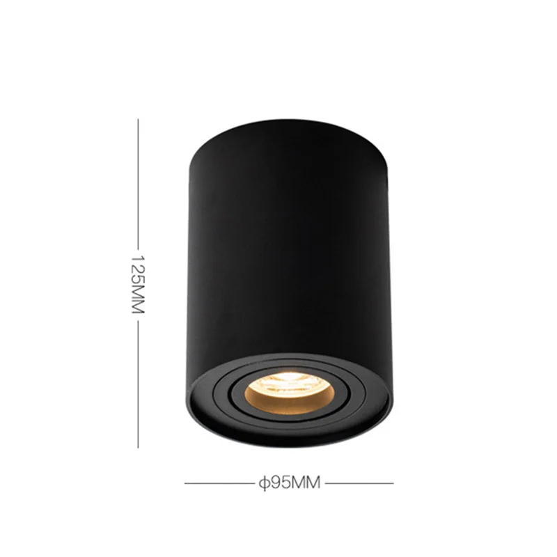 Светодиодный светильник с круглым креплением на поверхность GU10 регулируемый