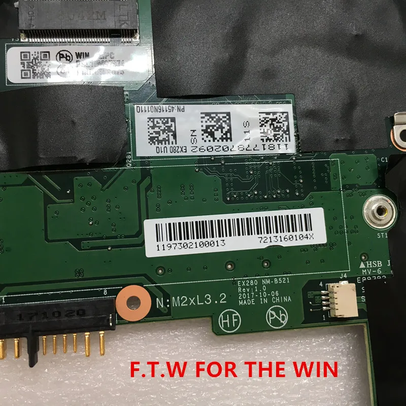 01LX675  MB FOR para Lenovo  Laptop Motherboard  X280  CPU i7-8550U,N-vPro,8G,TPM2  NM-B521 100% probado
