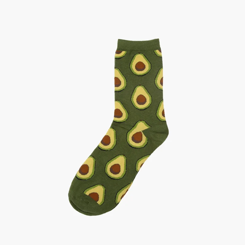 Прямая поставка носки для взрослых 1 партия = 4 пары Харадзюку еда авокадо суши