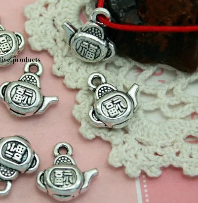 

10pcs/lot Tibetan Silver teapot Pendants Handmade Decorative Metal DIY Jewelry Alloy accessories dg4gs