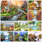 Quentin 5D Diy, ландшафт, Фотофон, Набор для вышивки крестом, квадратная Алмазная вышивка, фотоподарок