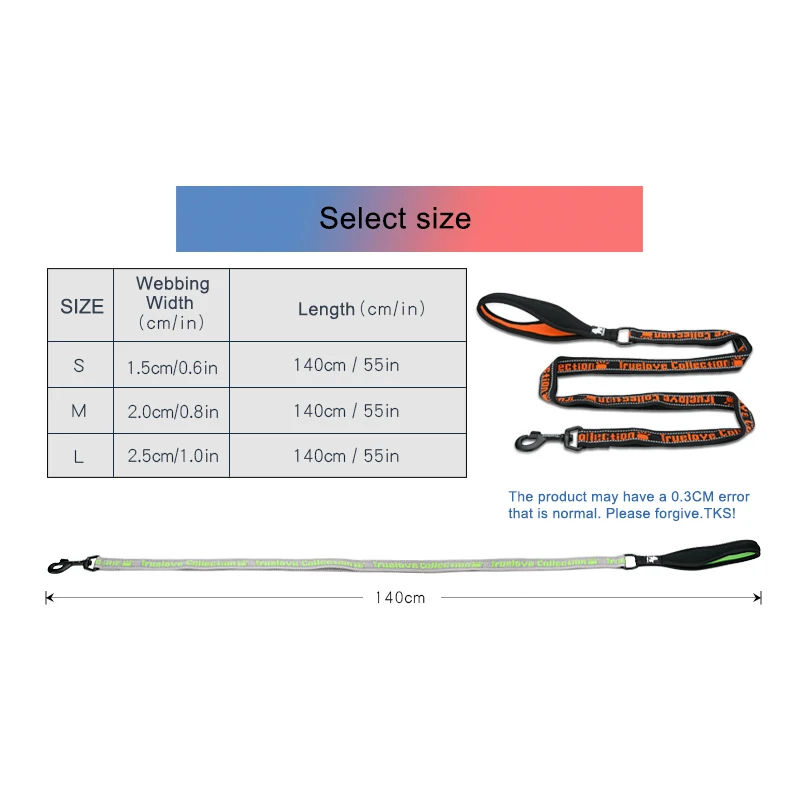 Truelove Pet Leash Nylon Explosion-proof Reflective for Cat and Dog Small Medium Large Travel Cross Walking Training TLL3071 | Дом и сад