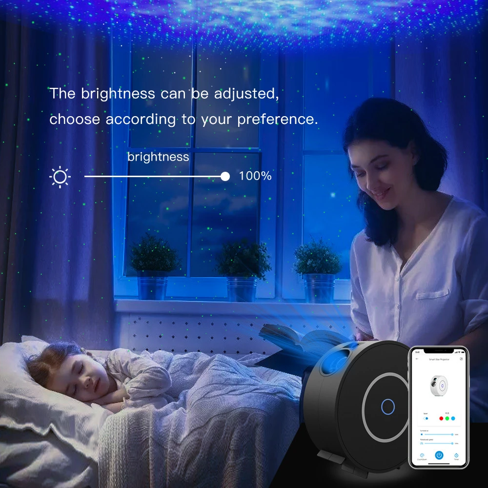 Romantic Colorful Smart Aurora Star Projector Night Light WiFi Laser Starry Sky APP Wireless Control Alexa Compatible | Лампы и