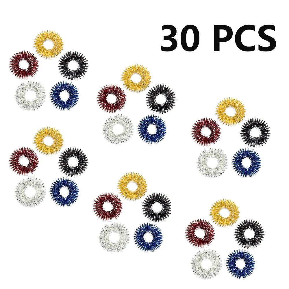 

5pcs Acupressure Rings (Gold/Silver/Black/Blue/Red)