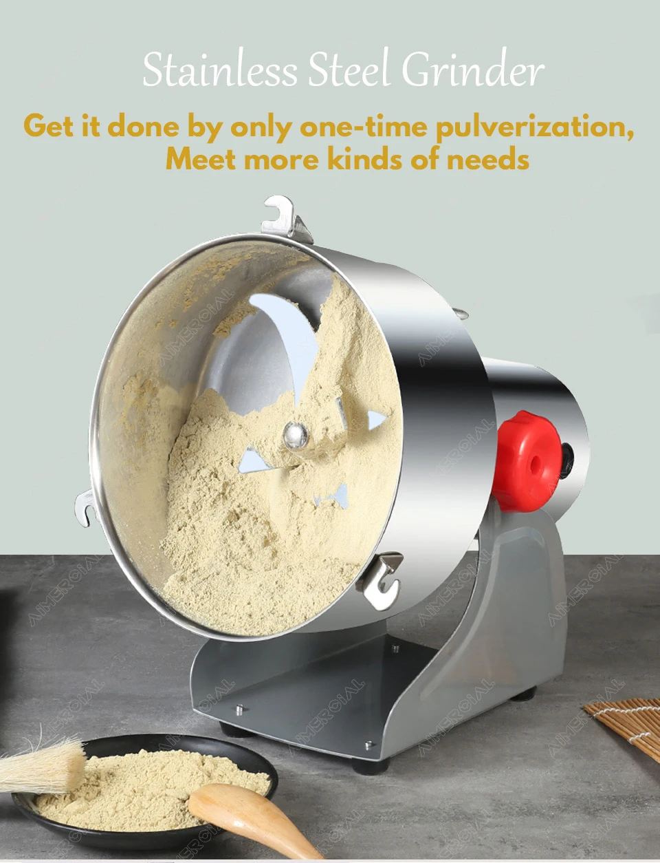 800A электрические специи hebals мельница для кофе арахисовая сухая пищевая мельница машина из нержавеющей стали вращающийся пищевой мельница 800 г/время