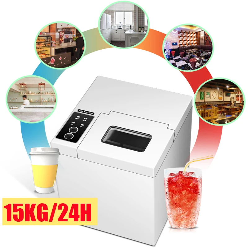 15 кг/24 ч льдогенератор электрическая льдогенераторная машина для дома круглая