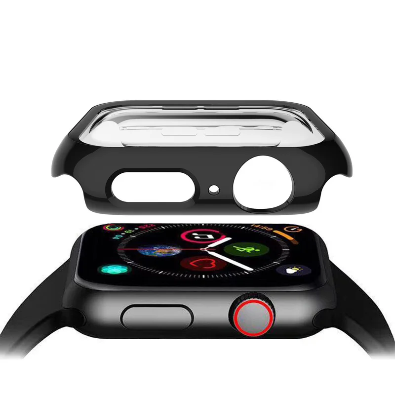 Чехол для часов + закаленное стекло Apple Watch 40 мм 44 защита экрана чехол бампер Iwatch