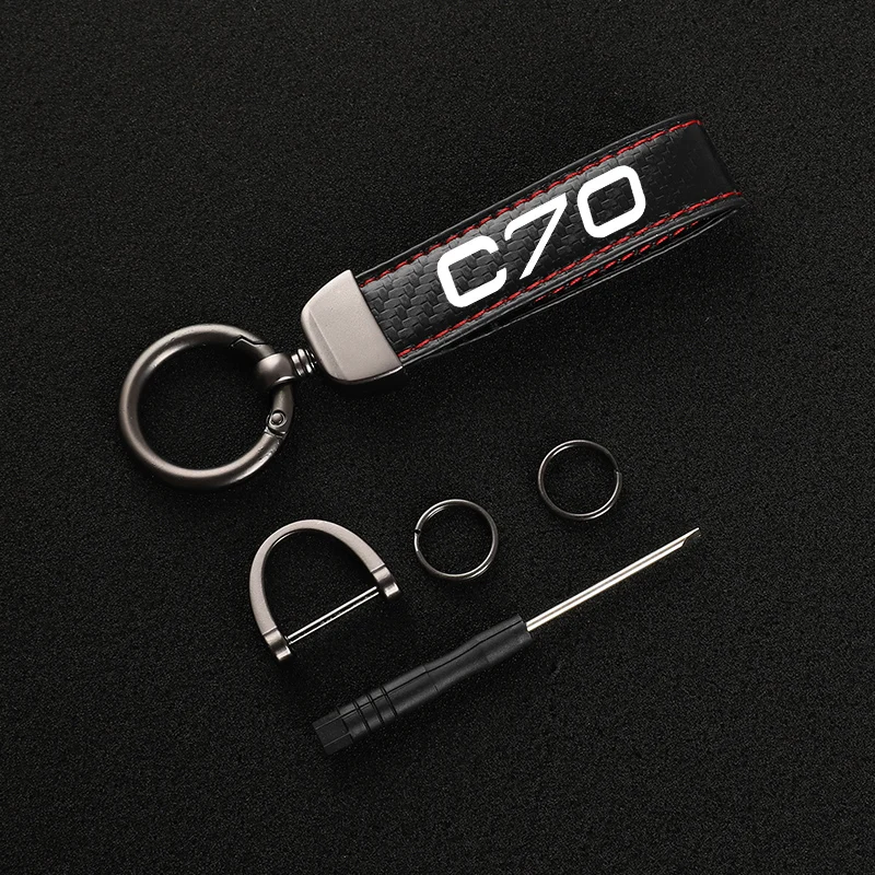 Высококачественный кожаный автомобильный брелок для ключей с поворотом на 360