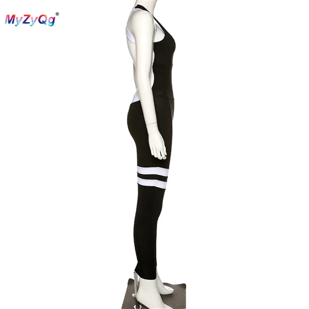 

Women Sexy Skinny Bandage Fitness Jumpsuit Long Sleeve Tight Bodysuit Streetwear Female Sport Playsuit Casual Club Clothes