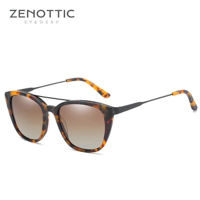ZENOTTIC, поляризационные солнцезащитные очки для женщин, черепаховая оправа, очки, антибликовые, модные очки, женские очки, линзы Polaroid BT6306