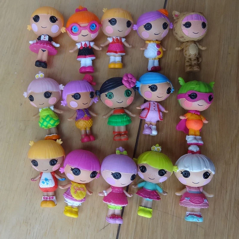 Figuras de acción de Lalaloopsy para niños y niñas, minimuñecos de juguete con ojos de botón, 10 unids/lote