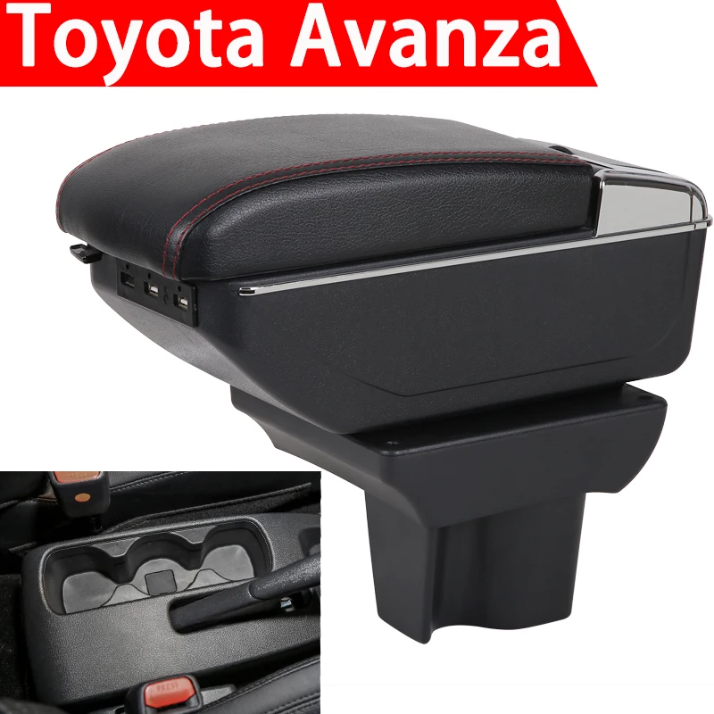 Для Toyota Avanza подлокотник коробка Универсальная автомобильная центральная консоль caja Модификация аксессуары двойной поднят с USB