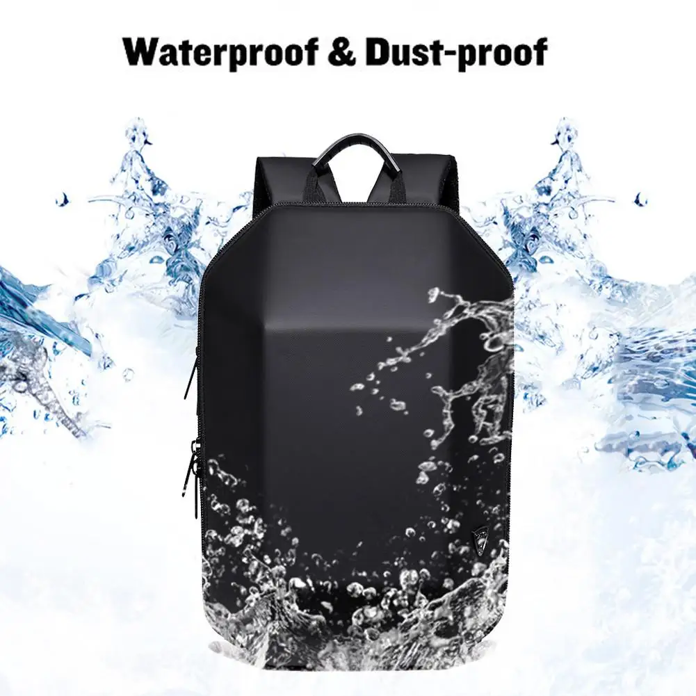 

Backpack Men Hard Shell Backpack Waterproof Anti Theft Travel Bags Black Creative Alien Casual Laptop Teenage School Boy