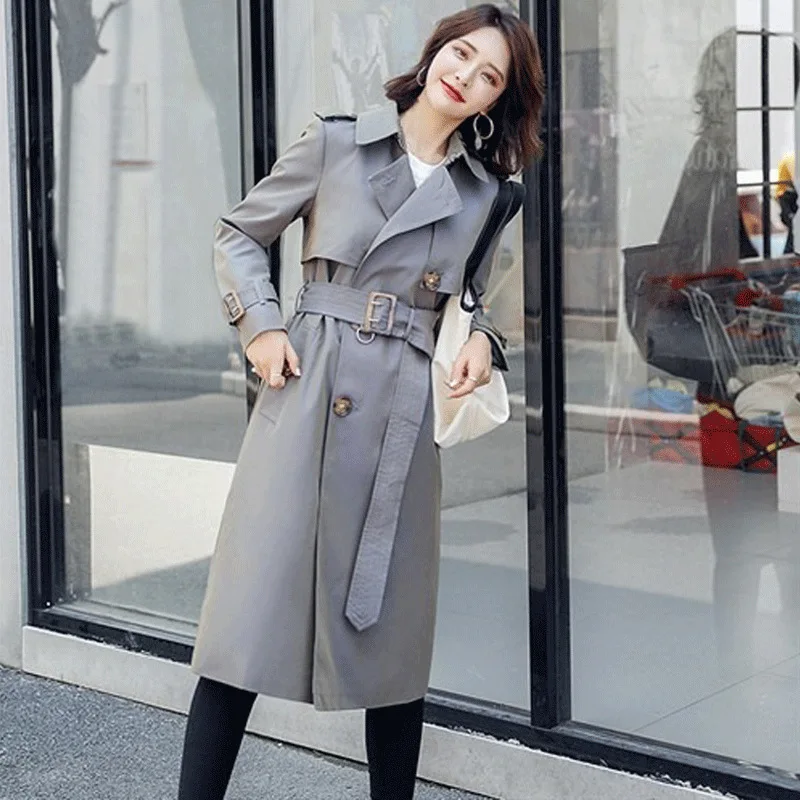 IClosam бренд осень женский классический розовый плащ Повседневная Женская