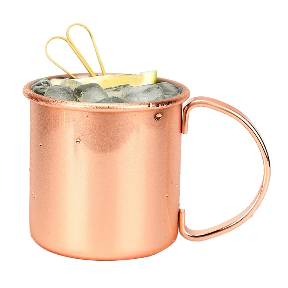 

1PC Pure Copper Mug Creative Coppery Handcrafted Durable Moscow Mule Cocktail Cup For Restaurant Bar Drinkware Party Kitchen