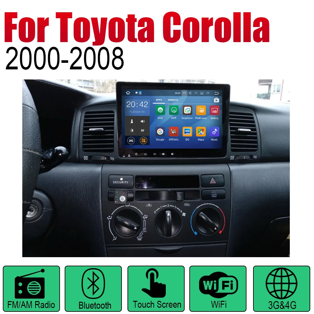 Автомагнитола ZaiXi с GPS навигацией для Toyota Corolla 2000 ~ 2008 Android мультимедийная система