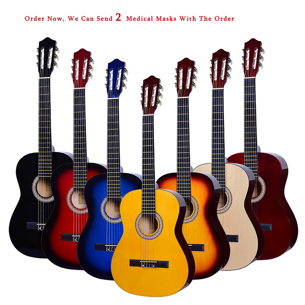 Классический гитарный светильник 39 дюймов акустическая гитара Picea Asperata для